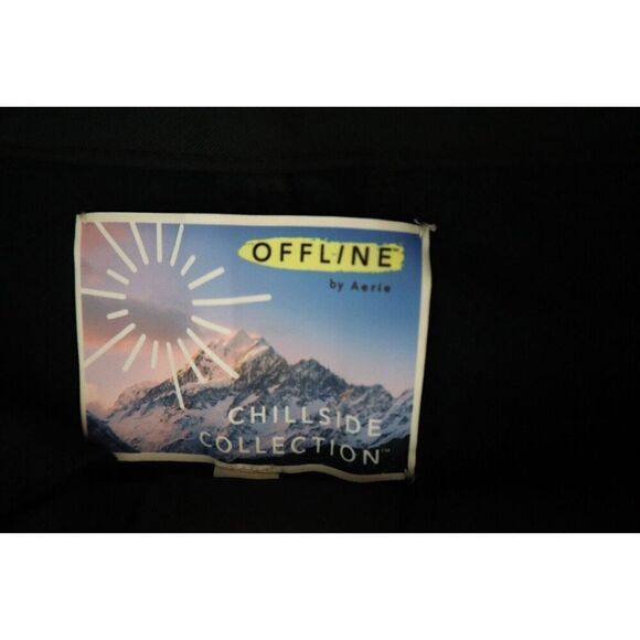 OFFLINE by Aerie Women's Sz Medium True Black Chillside Stirrup Ski Pants - Picture 3 of 12